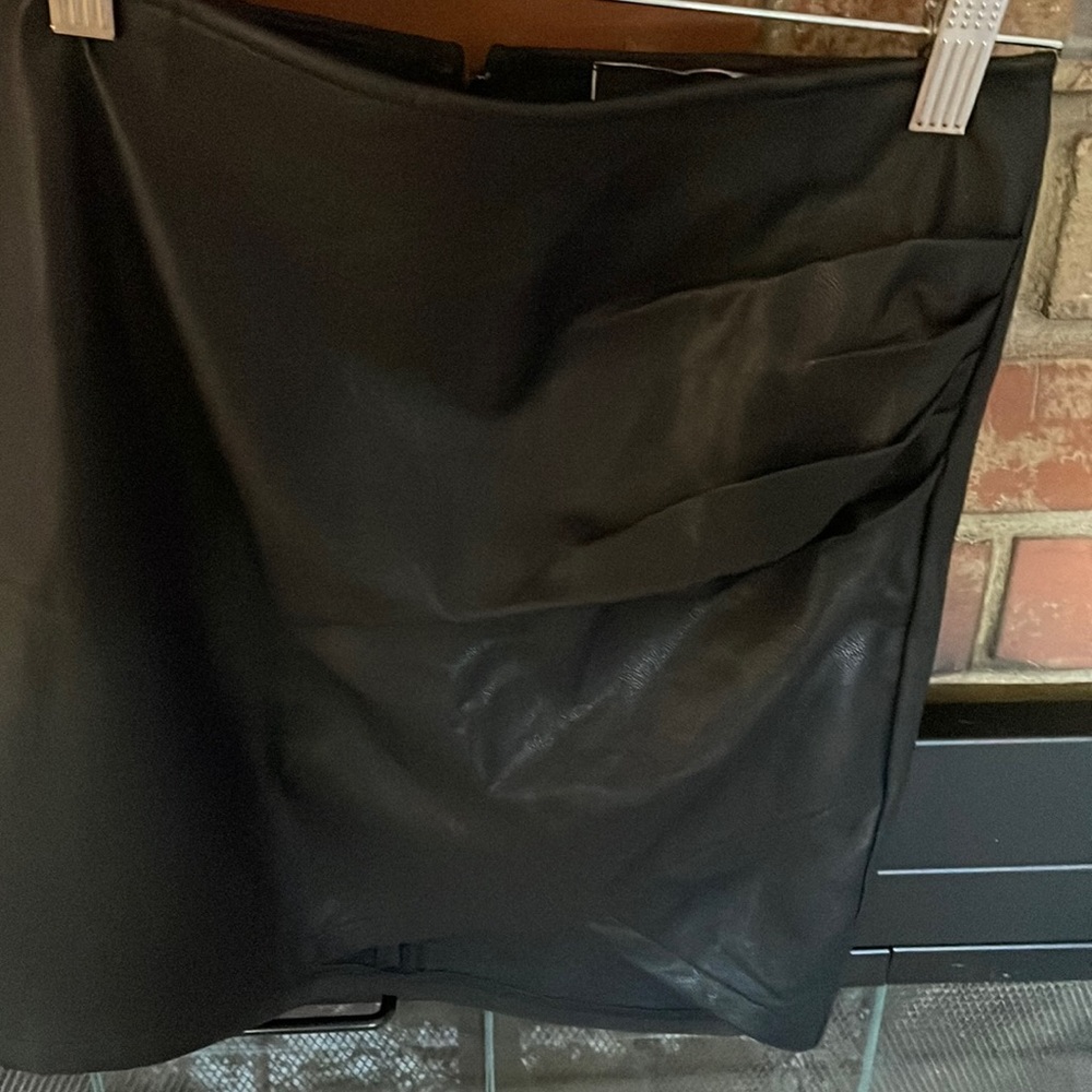 Vici Black pleather skirt; size small